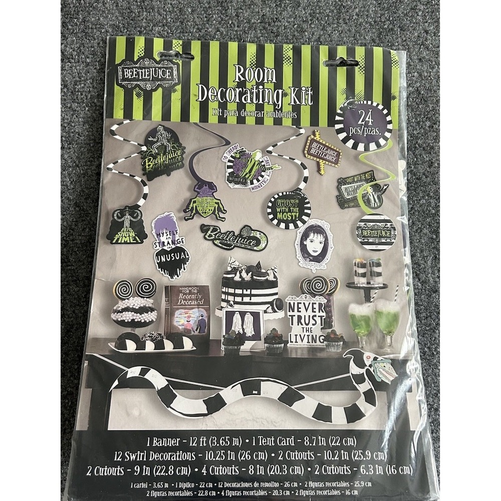 Beetlejuice‎ Room Decoration Halloween Party Supplies, 24 Pieces